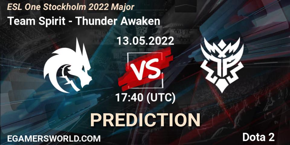 Team Spirit vs Thunder Awaken: Betting TIp, Match Prediction. 13.05.2022 at 17:57. Dota 2, ESL One Stockholm 2022 Major