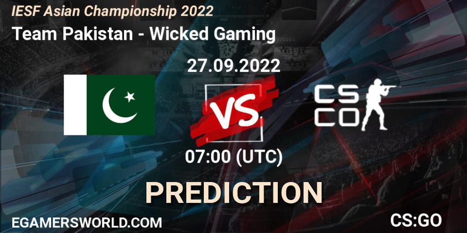 Team Pakistan vs Wicked Gaming: Betting TIp, Match Prediction. 27.09.22. CS2 (CS:GO), IESF Asian Championship 2022