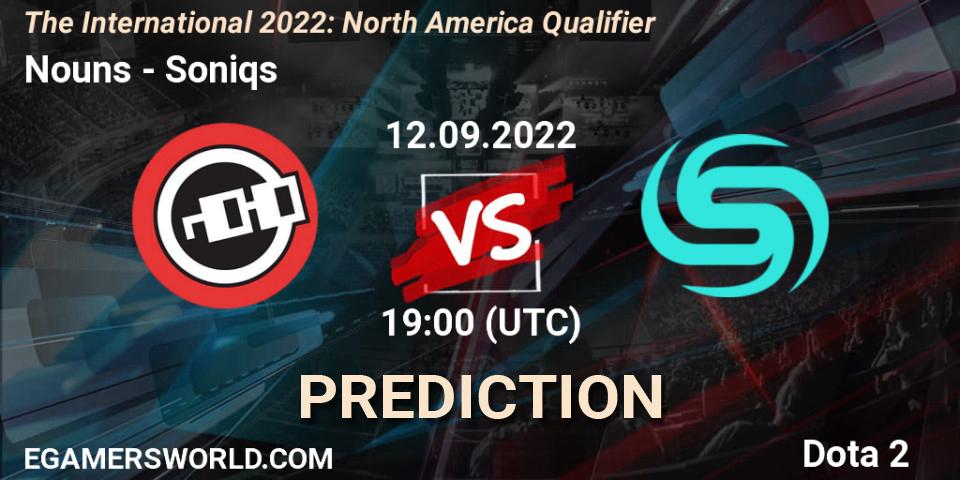 Nouns vs Soniqs: Betting TIp, Match Prediction. 12.09.22. Dota 2, The International 2022: North America Qualifier