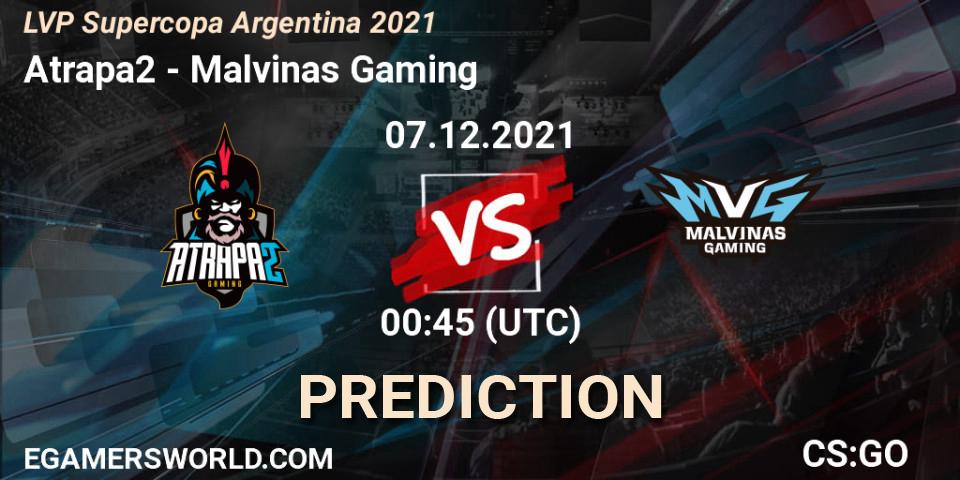 Atrapa2 vs Malvinas Gaming: Betting TIp, Match Prediction. 07.12.21. CS2 (CS:GO), LVP Supercopa Argentina 2021