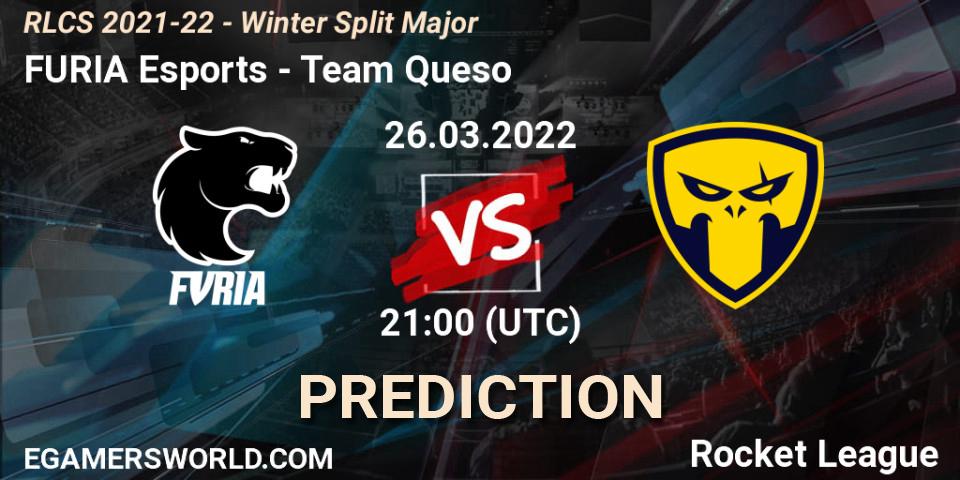 FURIA Esports vs Team Queso: Betting TIp, Match Prediction. 26.03.2022 at 21:30. Rocket League, RLCS 2021-22 - Winter Split Major