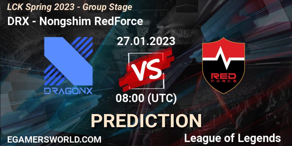 DRX vs Nongshim RedForce: Betting TIp, Match Prediction. 27.01.23. LoL, LCK Spring 2023 - Group Stage