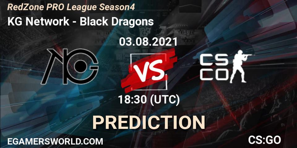 KG Network vs Black Dragons: Betting TIp, Match Prediction. 03.08.2021 at 21:30. Counter-Strike (CS2), RedZone PRO League Season 4