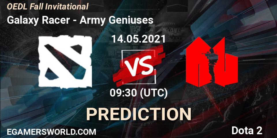 Galaxy Racer vs Army Geniuses: Betting TIp, Match Prediction. 14.05.2021 at 07:33. Dota 2, OEDL Fall Invitational