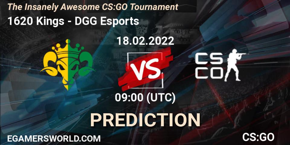 1620 Kings vs DGG Esports: Betting TIp, Match Prediction. 18.02.2022 at 09:00. Counter-Strike (CS2), The Insanely Awesome CS:GO Tournament