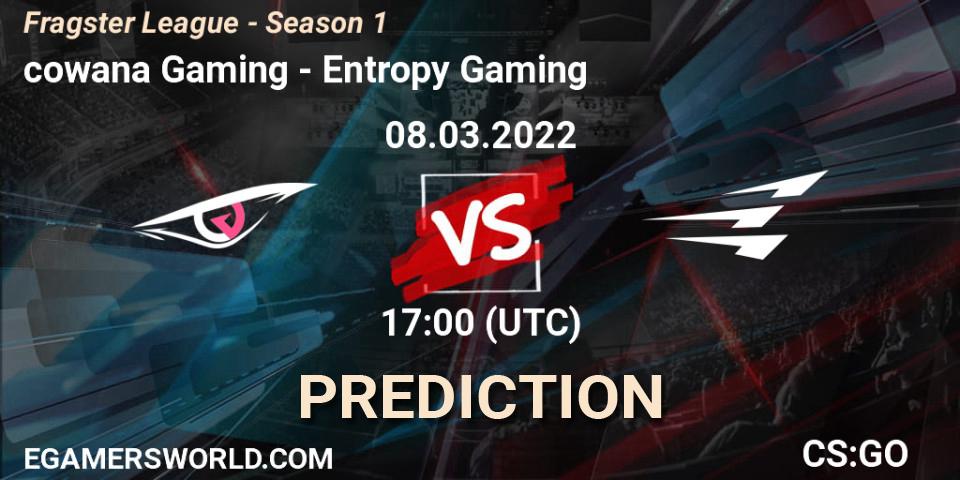cowana Gaming vs Entropy Gaming: Betting TIp, Match Prediction. 08.03.22. CS2 (CS:GO), Fragster League - Season 1