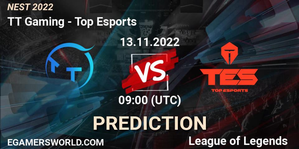 TT Gaming vs Top Esports: Betting TIp, Match Prediction. 13.11.22. LoL, NEST 2022