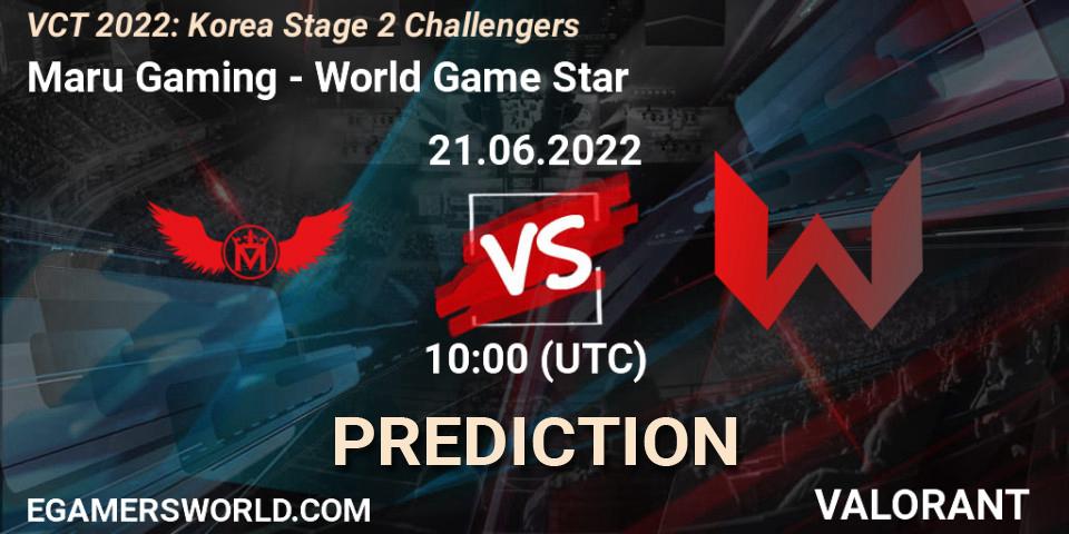 Maru Gaming vs World Game Star: Betting TIp, Match Prediction. 21.06.22. VALORANT, VCT 2022: Korea Stage 2 Challengers