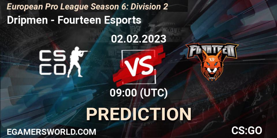 Dripmen vs Fourteen Esports: Betting TIp, Match Prediction. 02.02.23. CS2 (CS:GO), European Pro League Season 6: Division 2