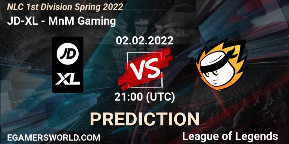 JD-XL vs MnM Gaming: Betting TIp, Match Prediction. 02.02.2022 at 21:00. LoL, NLC 1st Division Spring 2022