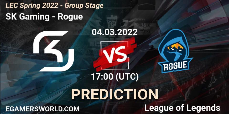 SK Gaming vs Rogue: Betting TIp, Match Prediction. 04.03.22. LoL, LEC Spring 2022 - Group Stage