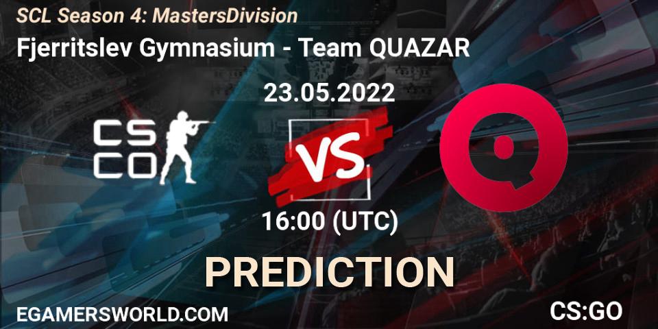 Fjerritslev Gymnasium vs QUAZAR: Betting TIp, Match Prediction. 23.05.22. CS2 (CS:GO), SCL Season 4: Masters Division