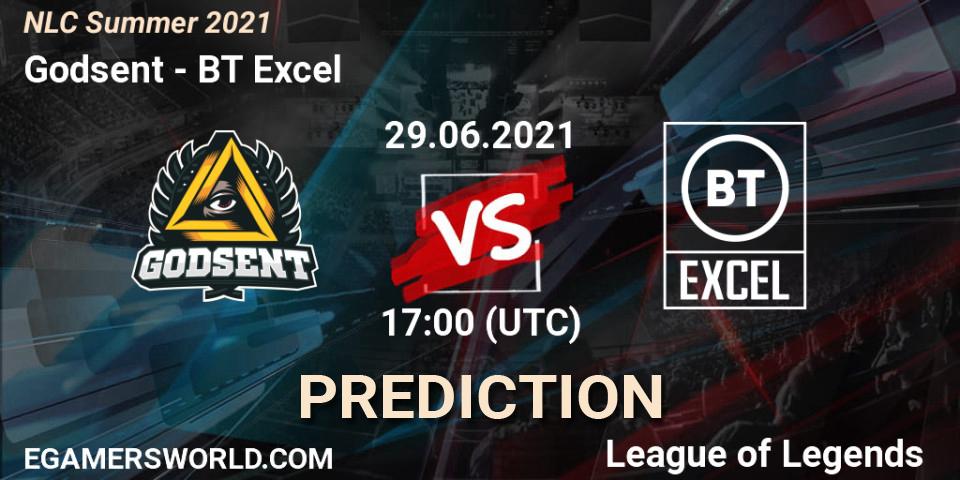 Godsent vs BT Excel: Betting TIp, Match Prediction. 29.06.21. LoL, NLC Summer 2021