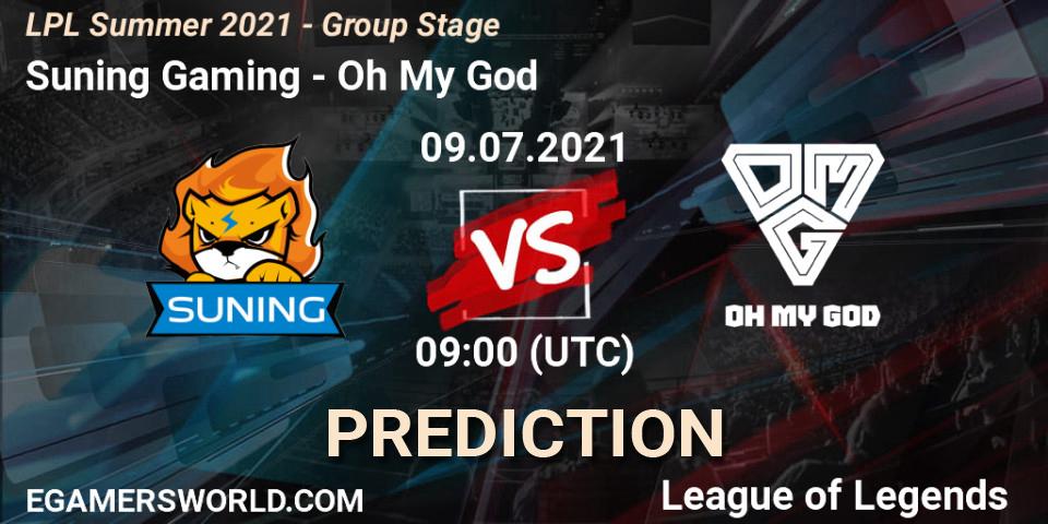 Suning Gaming vs Oh My God: Betting TIp, Match Prediction. 09.07.21. LoL, LPL Summer 2021 - Group Stage