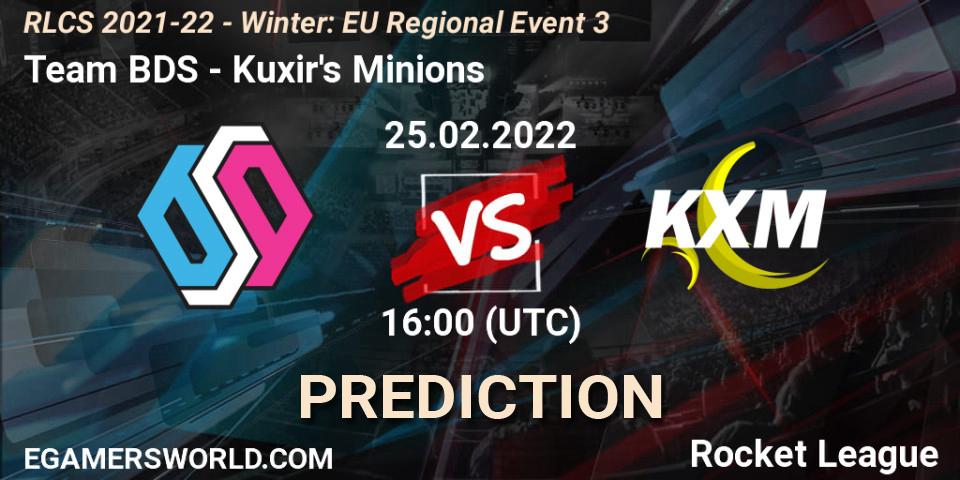 Team BDS vs Kuxir's Minions: Betting TIp, Match Prediction. 25.02.22. Rocket League, RLCS 2021-22 - Winter: EU Regional Event 3
