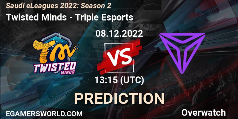 Twisted Minds vs Triple Esports: Betting TIp, Match Prediction. 08.12.22. Overwatch, Saudi eLeagues 2022: Season 2