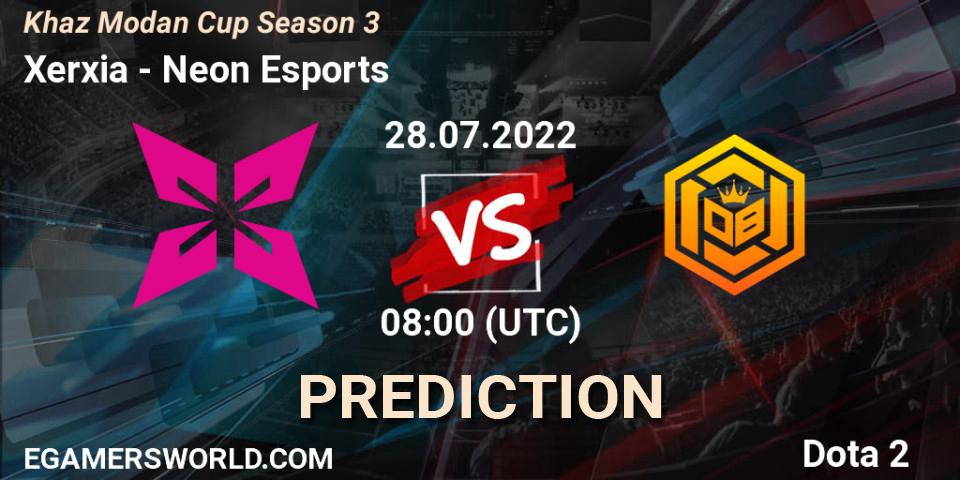 Xerxia vs Neon Esports: Betting TIp, Match Prediction. 28.07.22. Dota 2, Khaz Modan Cup Season 3
