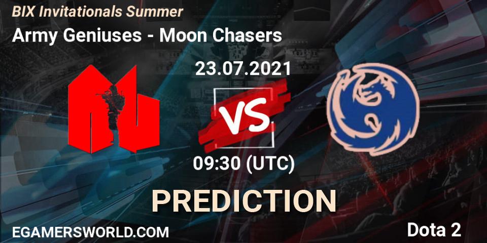 Army Geniuses vs Moon Chasers: Betting TIp, Match Prediction. 23.07.2021 at 10:15. Dota 2, BIX Invitationals Summer