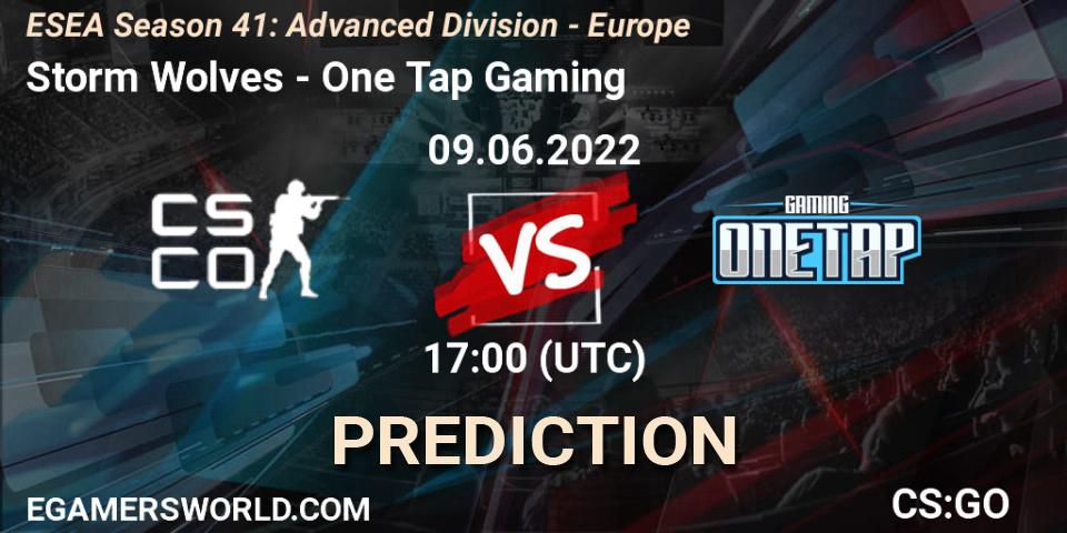 Storm Wolves vs One Tap Gaming: Betting TIp, Match Prediction. 09.06.2022 at 17:00. Counter-Strike (CS2), ESEA Season 41: Advanced Division - Europe