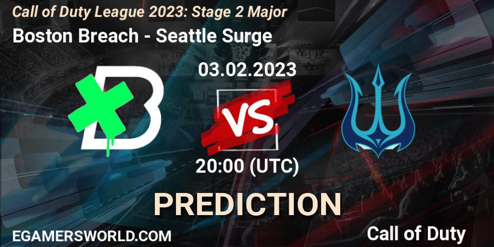 Boston Breach vs Seattle Surge: Betting TIp, Match Prediction. 03.02.2023 at 20:00. Call of Duty, Call of Duty League 2023: Stage 2 Major