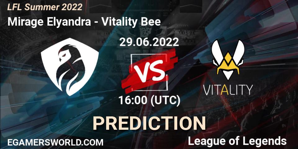 Mirage Elyandra vs Vitality Bee: Betting TIp, Match Prediction. 29.06.22. LoL, LFL Summer 2022
