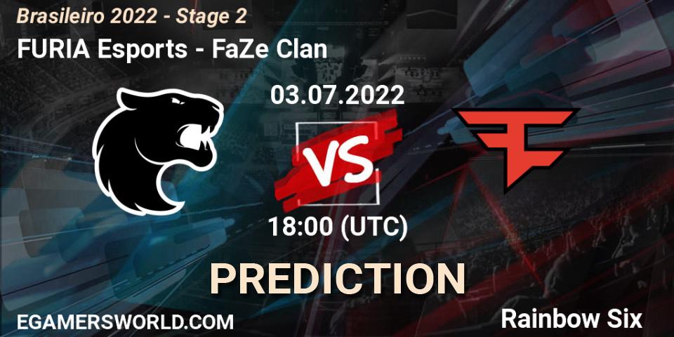 FURIA Esports vs FaZe Clan: Betting TIp, Match Prediction. 03.07.2022 at 18:00. Rainbow Six, Brasileirão 2022 - Stage 2