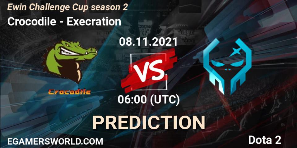 Crocodile vs Execration: Betting TIp, Match Prediction. 08.11.2021 at 08:38. Dota 2, Ewin Challenge Cup season 2