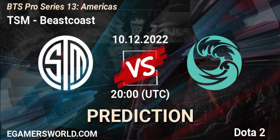 TSM vs Beastcoast: Betting TIp, Match Prediction. 10.12.22. Dota 2, BTS Pro Series 13: Americas