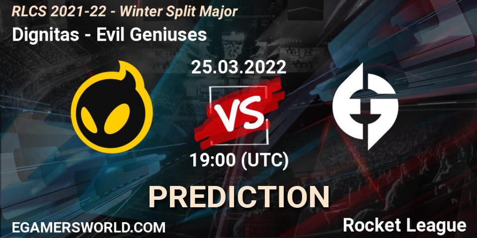 Dignitas vs Evil Geniuses: Betting TIp, Match Prediction. 25.03.22. Rocket League, RLCS 2021-22 - Winter Split Major