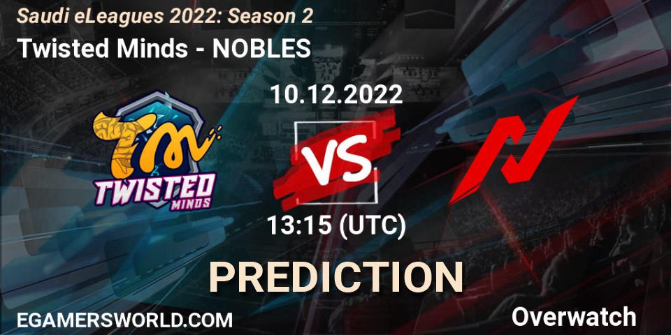 Twisted Minds vs NOBLES: Betting TIp, Match Prediction. 10.12.22. Overwatch, Saudi eLeagues 2022: Season 2
