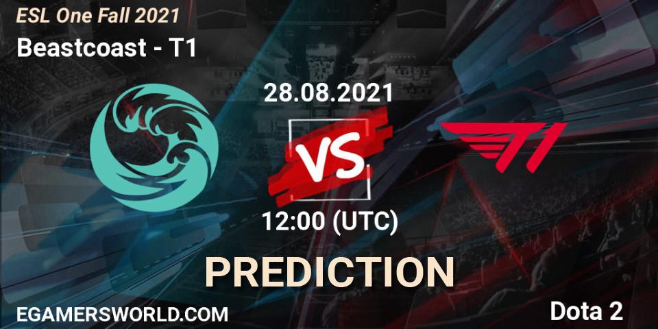 Beastcoast vs T1: Betting TIp, Match Prediction. 28.08.2021 at 11:56. Dota 2, ESL One Fall 2021