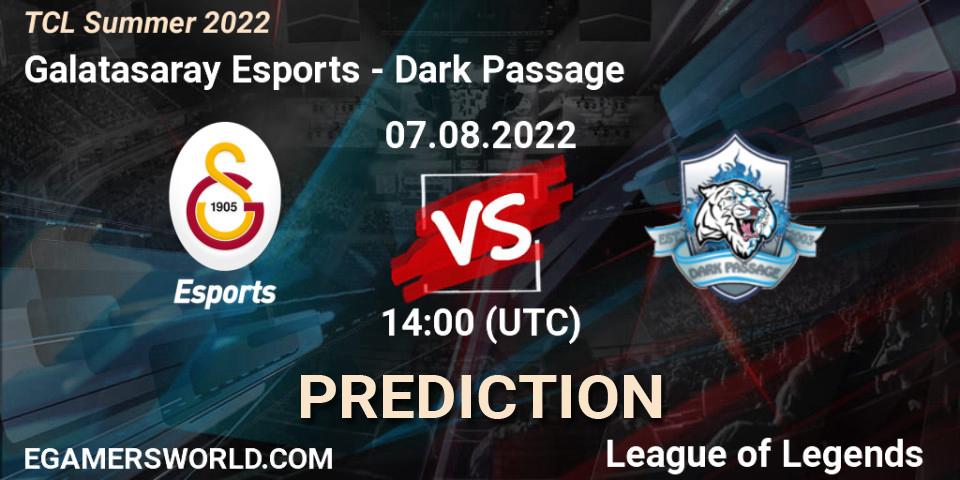 Galatasaray Esports vs Dark Passage: Betting TIp, Match Prediction. 06.08.22. LoL, TCL Summer 2022