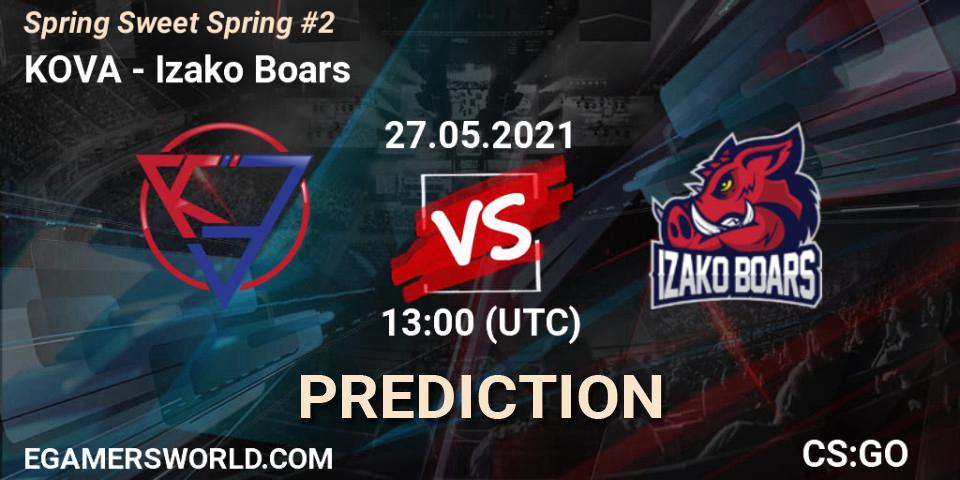 KOVA vs Izako Boars: Betting TIp, Match Prediction. 27.05.2021 at 13:35. Counter-Strike (CS2), Spring Sweet Spring #2