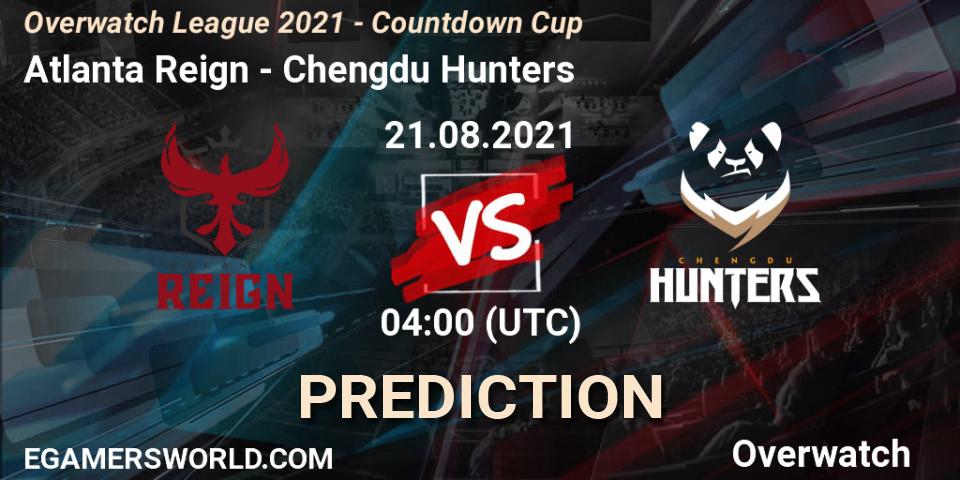 Atlanta Reign vs Chengdu Hunters: Betting TIp, Match Prediction. 21.08.21. Overwatch, Overwatch League 2021 - Countdown Cup