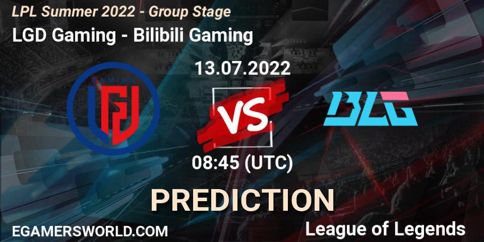 LGD Gaming vs Bilibili Gaming: Betting TIp, Match Prediction. 13.07.22. LoL, LPL Summer 2022 - Group Stage