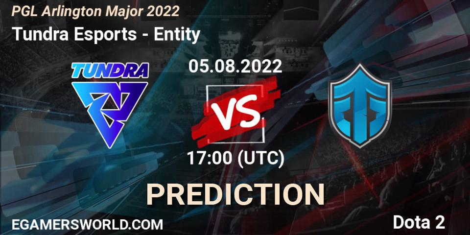 Tundra Esports vs Entity: Betting TIp, Match Prediction. 05.08.2022 at 17:09. Dota 2, PGL Arlington Major 2022 - Group Stage