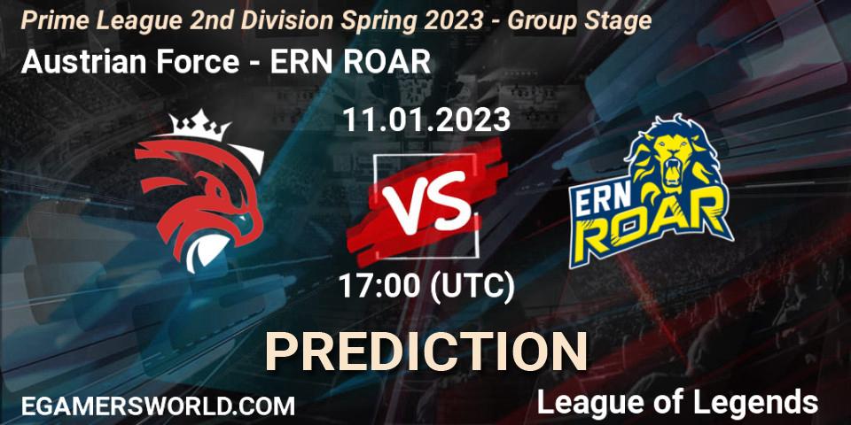 Austrian Force vs ERN ROAR: Betting TIp, Match Prediction. 11.01.23. LoL, Prime League 2nd Division Spring 2023 - Group Stage
