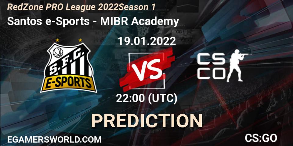 Santos e-Sports vs MIBR Academy: Betting TIp, Match Prediction. 21.01.22. CS2 (CS:GO), RedZone PRO League 2022 Season 1