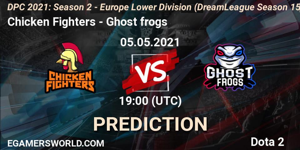 Chicken Fighters vs Ghost frogs: Betting TIp, Match Prediction. 05.05.2021 at 18:56. Dota 2, DPC 2021: Season 2 - Europe Lower Division (DreamLeague Season 15)