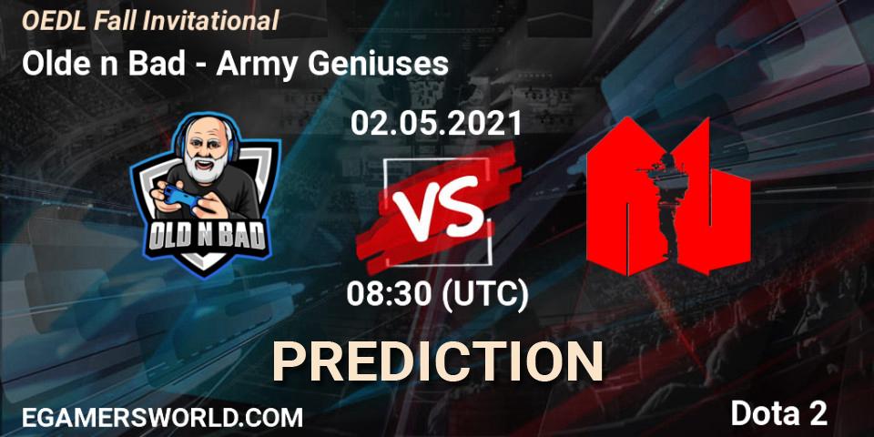 Olde n Bad vs Army Geniuses: Betting TIp, Match Prediction. 02.05.21. Dota 2, OEDL Fall Invitational