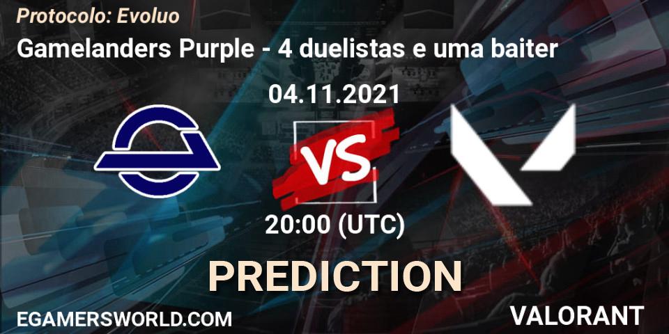 Gamelanders Purple vs Try Esports: Betting TIp, Match Prediction. 04.11.2021 at 20:00. VALORANT, Protocolo: Evolução