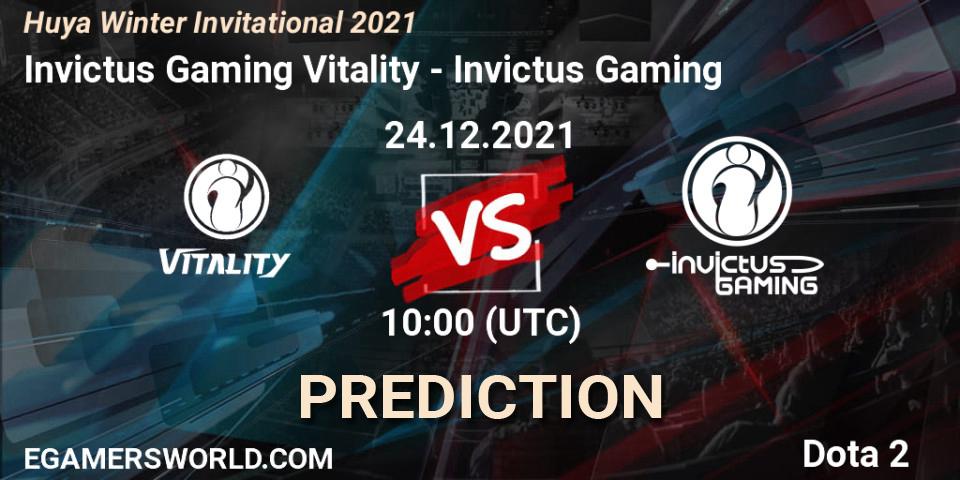 Invictus Gaming Vitality vs Invictus Gaming: Betting TIp, Match Prediction. 24.12.21. Dota 2, Huya Winter Invitational 2021