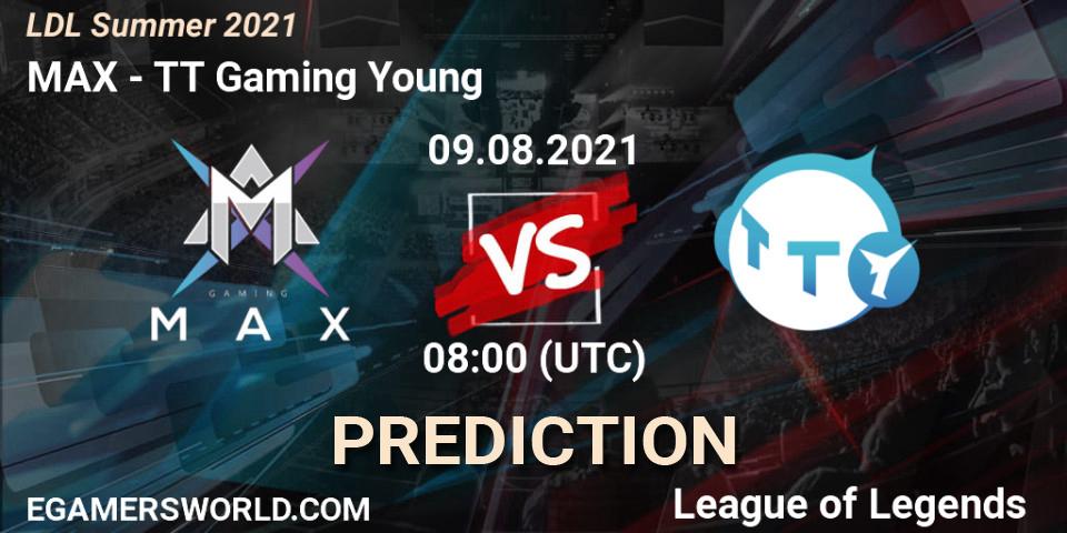 MAX vs TT Gaming Young: Betting TIp, Match Prediction. 09.08.2021 at 09:00. LoL, LDL Summer 2021