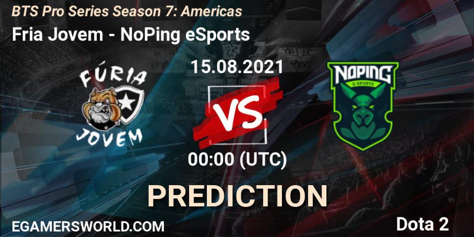 Fúria Jovem vs NoPing eSports: Betting TIp, Match Prediction. 15.08.2021 at 00:03. Dota 2, BTS Pro Series Season 7: Americas