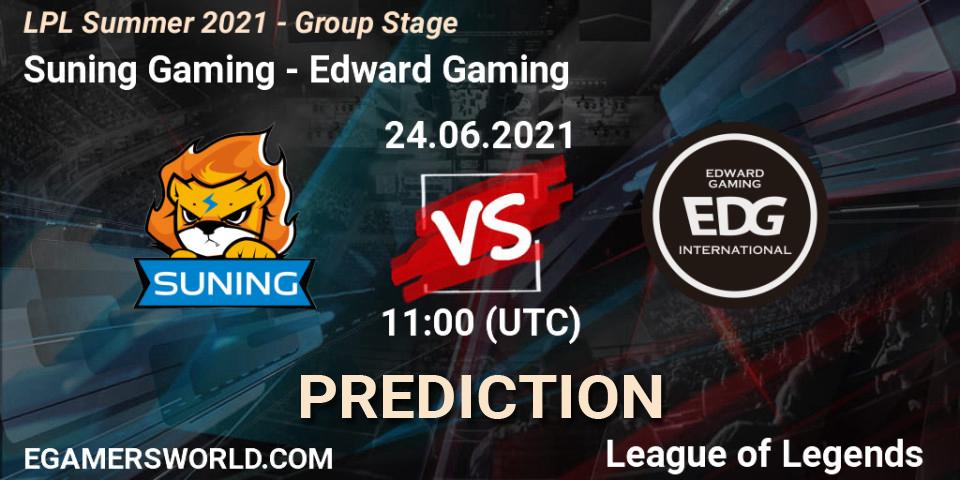 Suning Gaming vs Edward Gaming: Betting TIp, Match Prediction. 24.06.2021 at 11:00. LoL, LPL Summer 2021 - Group Stage