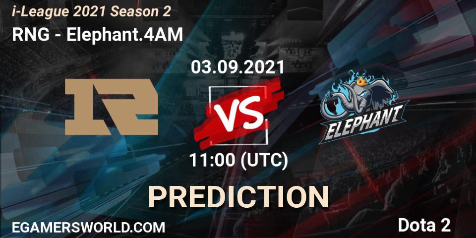 RNG vs Elephant.4AM: Betting TIp, Match Prediction. 03.09.21. Dota 2, i-League 2021 Season 2