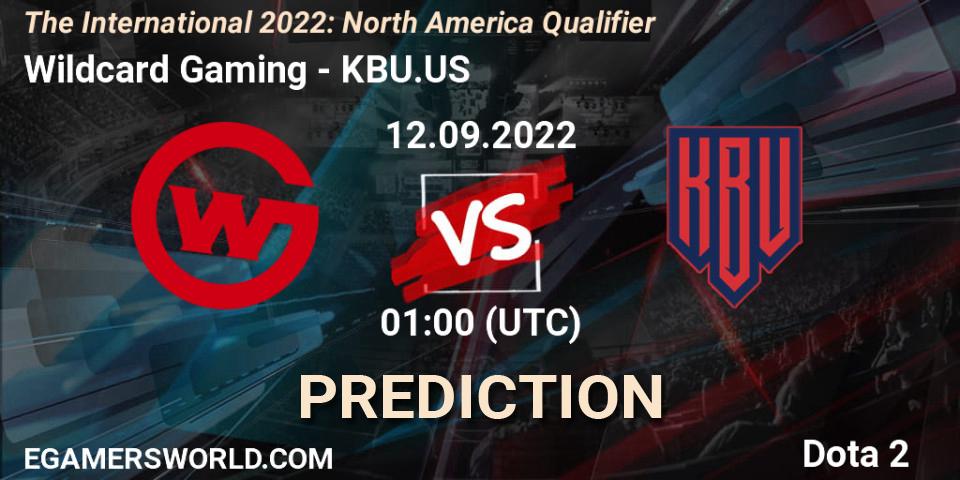 Wildcard Gaming vs KBU.US: Betting TIp, Match Prediction. 12.09.2022 at 01:07. Dota 2, The International 2022: North America Qualifier