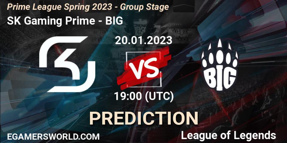 SK Gaming Prime vs BIG: Betting TIp, Match Prediction. 20.01.23. LoL, Prime League Spring 2023 - Group Stage