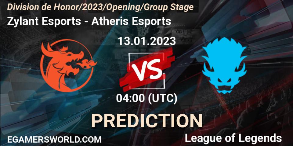 Zylant Esports vs Atheris Esports: Betting TIp, Match Prediction. 13.01.2023 at 04:00. LoL, División de Honor Opening 2023 - Group Stage