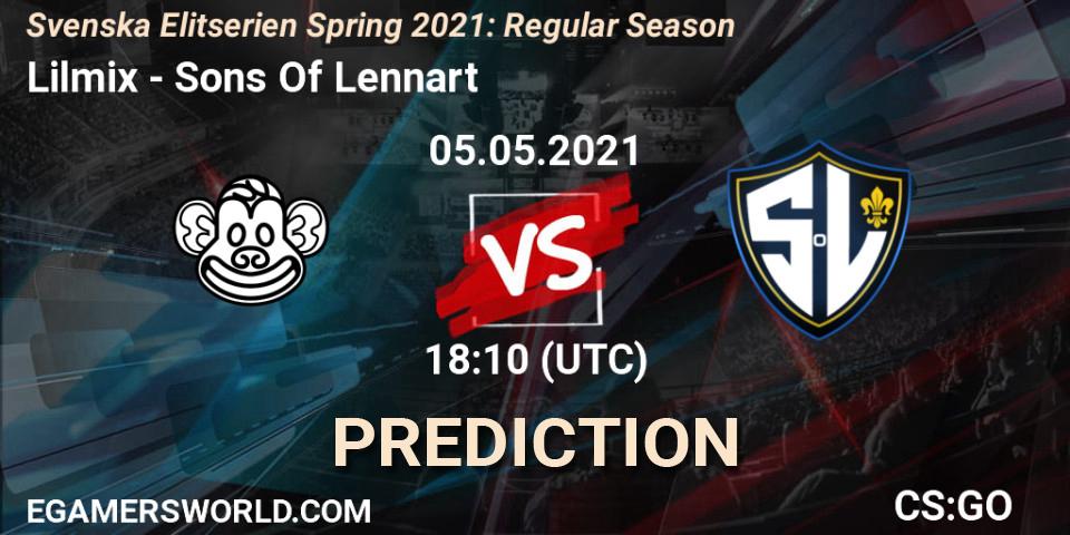 Lilmix vs Sons Of Lennart: Betting TIp, Match Prediction. 05.05.21. CS2 (CS:GO), Svenska Elitserien Spring 2021: Regular Season